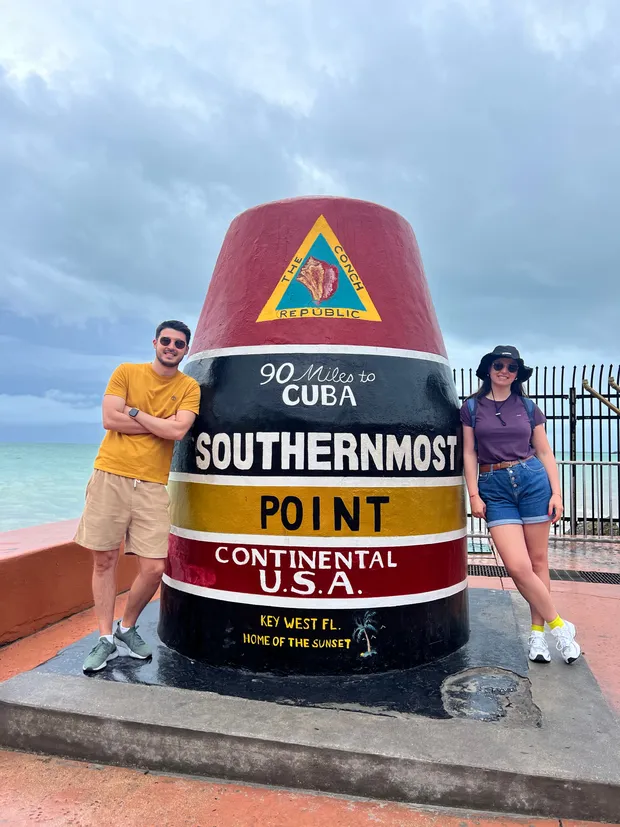 The southernmost point marker in Key West, continental United States